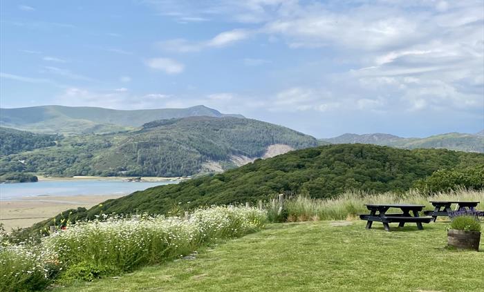 View from location of Snowdonia holiday cottage with woodburner